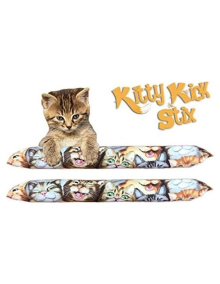 Kitty Kick Stix Juguete para Gato 38 cm Set de 2 Catnip
