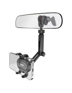 Soporte para Teléfono en Espejo Retrovisor IPOW Negro Ajustable