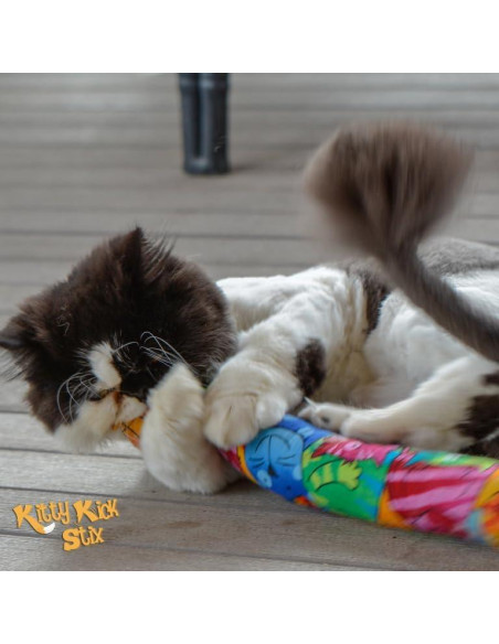 Kitty Kick Stix Juguete para Gato 38 cm Set de 2 Catnip