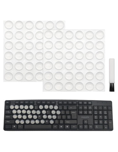 72 Etiquetas Elevadas para Teclado CKANDAY - Silicona Transparente