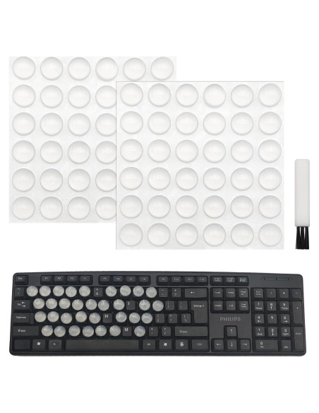 72 Etiquetas Elevadas para Teclado CKANDAY - Silicona Transparente
