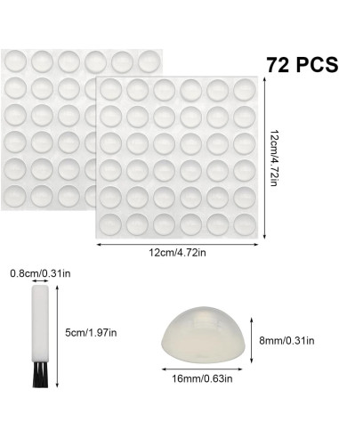 72 Etiquetas Elevadas para Teclado CKANDAY - Silicona Transparente
