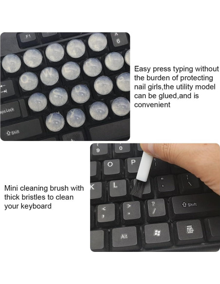 72 Etiquetas Elevadas para Teclado CKANDAY - Silicona Transparente