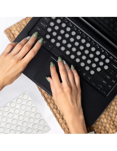 72 Etiquetas Elevadas para Teclado CKANDAY - Silicona Transparente