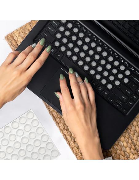 72 Etiquetas Elevadas para Teclado CKANDAY - Silicona Transparente