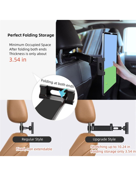 Soporte de Tablet para Auto AIOYE Ajustable 360 Negro