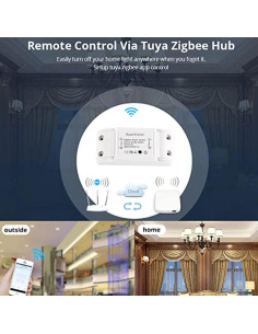 Interruptor Remoto Inalámbrico Zigbee Sparkleiot 10A para Hogar Inteligente 2
