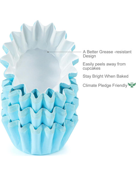 Forros de Cupcake Mini Caperci 200 Cuentas Resistentes a Grasa