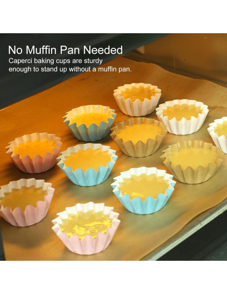 Forros de Cupcake Mini Caperci 200 Cuentas Resistentes a Grasa