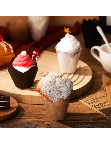 Forros para Cupcakes Funtery 600 Pcs Tulipán Desechables