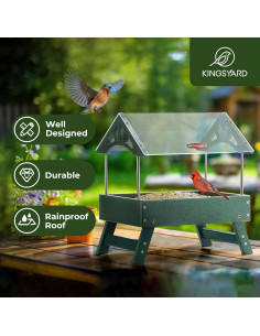 Comedero para Aves Kingsyard Verde 2.27 kg a Prueba de Ardillas 2