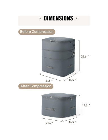 Bolsas de Almacenamiento de Edredones EACHY 2 Pzas XXL/XXXL