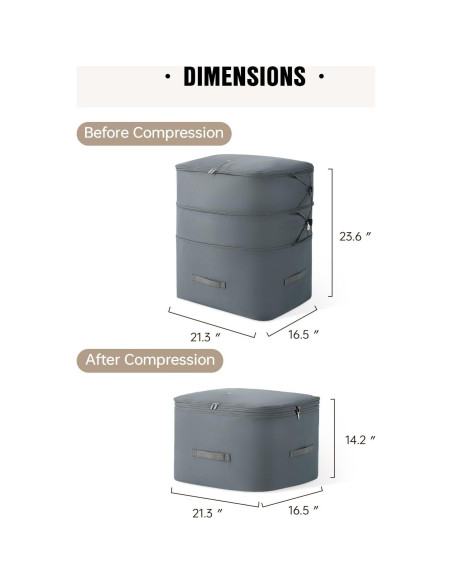 Bolsas de Almacenamiento de Edredones EACHY 2 Pzas XXL/XXXL