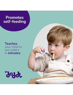 Juego de Cubiertos Doddl para Niños - Tenedor y Cuchara Aqua 2