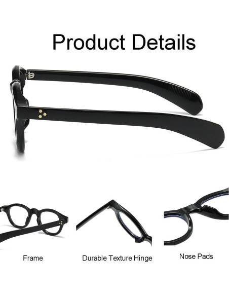 Gafas de Luz Azul NIDOVIX Redondas Unisex sin Prescripción