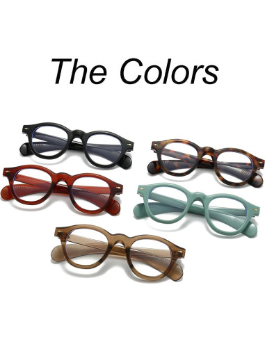 Gafas de Luz Azul NIDOVIX Redondas Unisex sin Prescripción