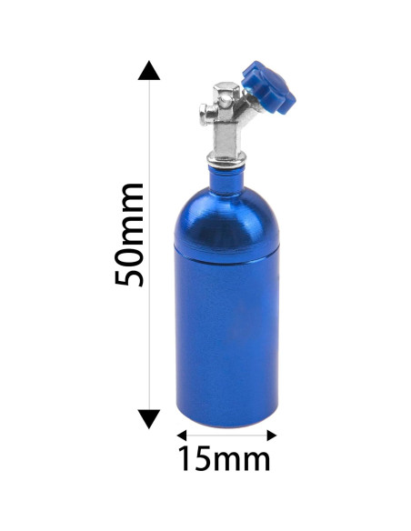 2 Piezas Decoración Botella Nitrógeno RC HIRCQOO 1/10 Azul