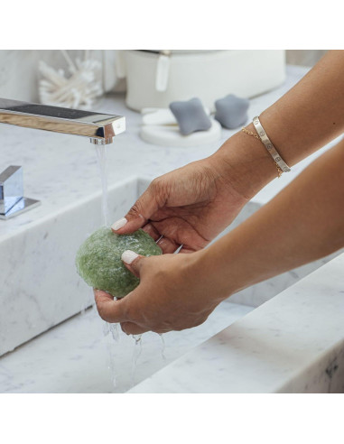 Esponja Facial Konjac Shikohin Carbón 100% Natural 9.5cm