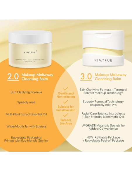 Bálsamo Limpiador Facial Kimtrue 95.7 g - Desmaquillante Hidratante