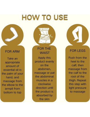 Aceite de Jengibre para Masaje HongFaJing 3PCS 10ml