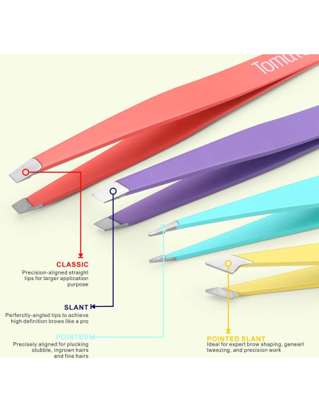 Juego de Pinzas de Precisión Tomata - 4 Piezas Acero Inoxidable Juego de Pinzas de Precisión Tomata - 4 Piezas Acero Inoxidable