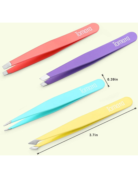 Juego de Pinzas de Precisión Tomata - 4 Piezas Acero Inoxidable Juego de Pinzas de Precisión Tomata - 4 Piezas Acero Inoxidable