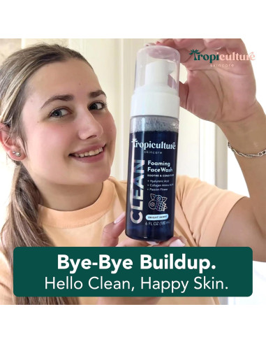 Limpiador Facial Espumoso Tropiculture Baya Brillante 226g