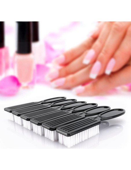 Cepillo de Uñas NICEMOVIC 10 Pcs Mango Antideslizante Negro