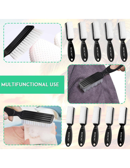 Cepillo de Uñas NICEMOVIC 10 Pcs Mango Antideslizante Negro