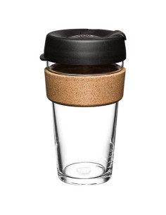 Taza de café reutilizable KeepCup Brew Cork 454ml - Negro