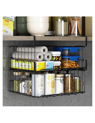 Cestas de Almacenamiento Plegables PowerKing 2 Paquete Negro