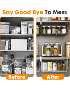 Cestas de Almacenamiento Plegables PowerKing 2 Paquete Negro 2