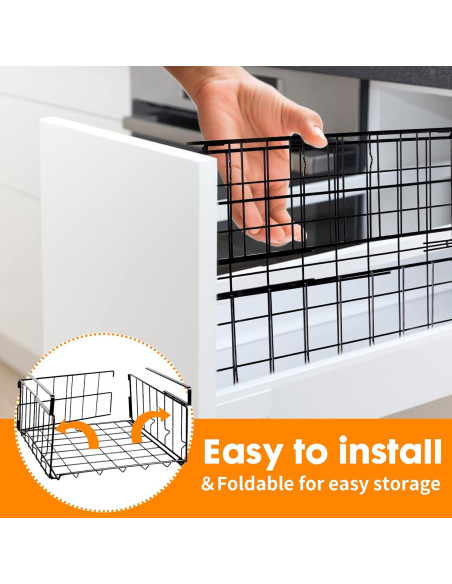 Cestas de Almacenamiento Plegables PowerKing 2 Paquete Negro