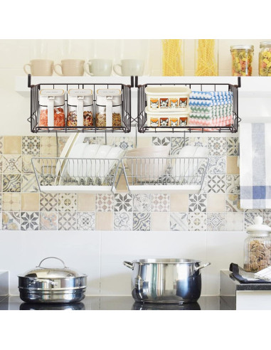 Cestas de Almacenamiento Plegables PowerKing 2 Paquete Negro