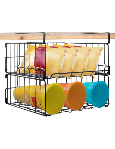 Cestas de Almacenamiento Plegables PowerKing 2 Paquete Negro