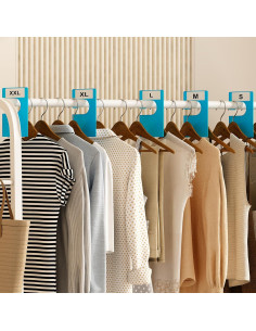 Divisores de Ropa Tragoods 16 Piezas Blancos con Etiquetas 2