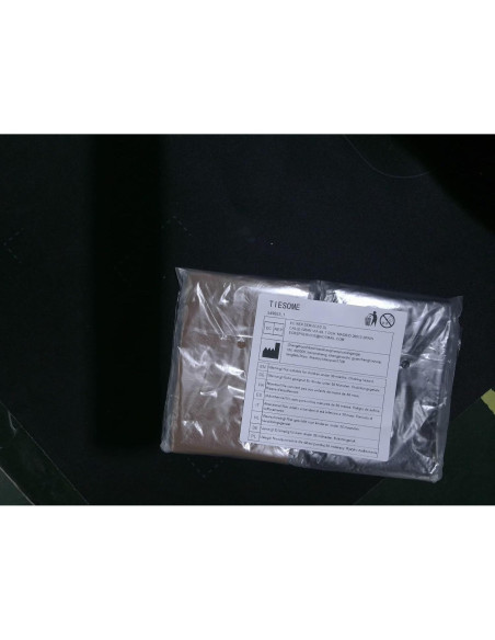 Monedero de Cuero PU TIESOME Mini 12x9cm Negro y Marrón