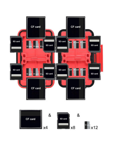 Estuche LYNCA para 24 Tarjetas de Memoria Resistente al Agua