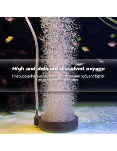 Difusor de oxígeno para acuario UPETTOOLS 8.1 cm, burbujas silenciosas 2
