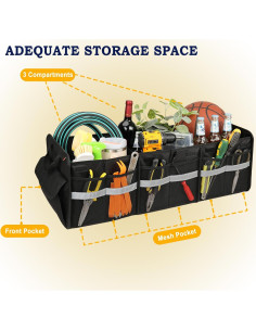 Organizador de Maletero THXEVER Plegable 67L Negro 2