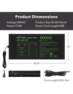 Almohadilla Térmica BN-LINK 10x20.75" para Plántulas 2