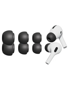 Puntas de Silicona para AirPods Pro 1 y 2 - 3 Pares S/M/L Negro