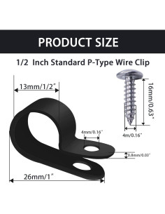 Clips de Montaje de Luz de Cuerda Mankk 50PCS 13mm Nylon 2