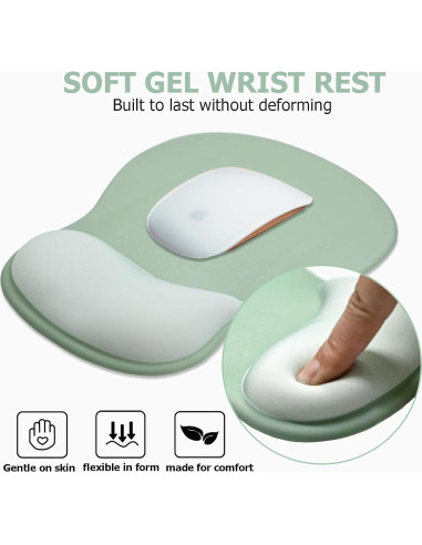 Alfombrilla de Ratón Ergonómica NEENALO con Reposamuñecas Verde