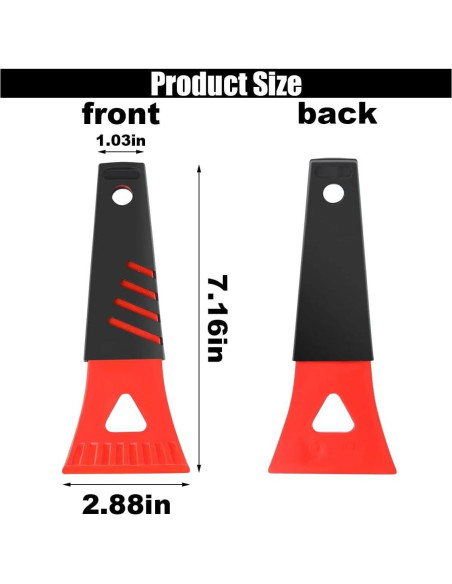 4 Raspadores de Hielo y Nieve para Coche GLSOWEE 18.18 cm