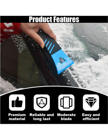 4 Raspadores de Hielo y Nieve para Coche GLSOWEE 18.18 cm