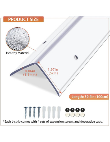 Protectores de Esquinas Transparentes QDYMXUN 100cm x 5cm