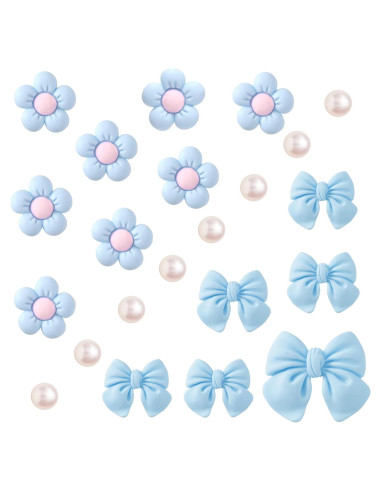 22 Piezas Encantadores de Zapatos Geveay con Flores y Lazos