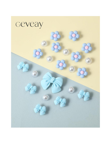 22 Piezas Encantadores de Zapatos Geveay con Flores y Lazos