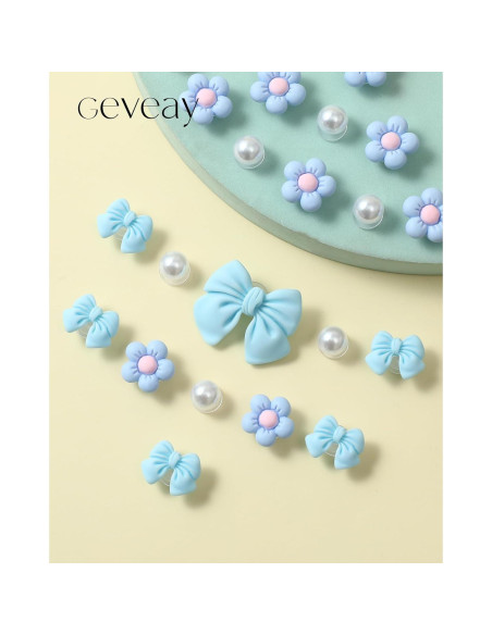 22 Piezas Encantadores de Zapatos Geveay con Flores y Lazos